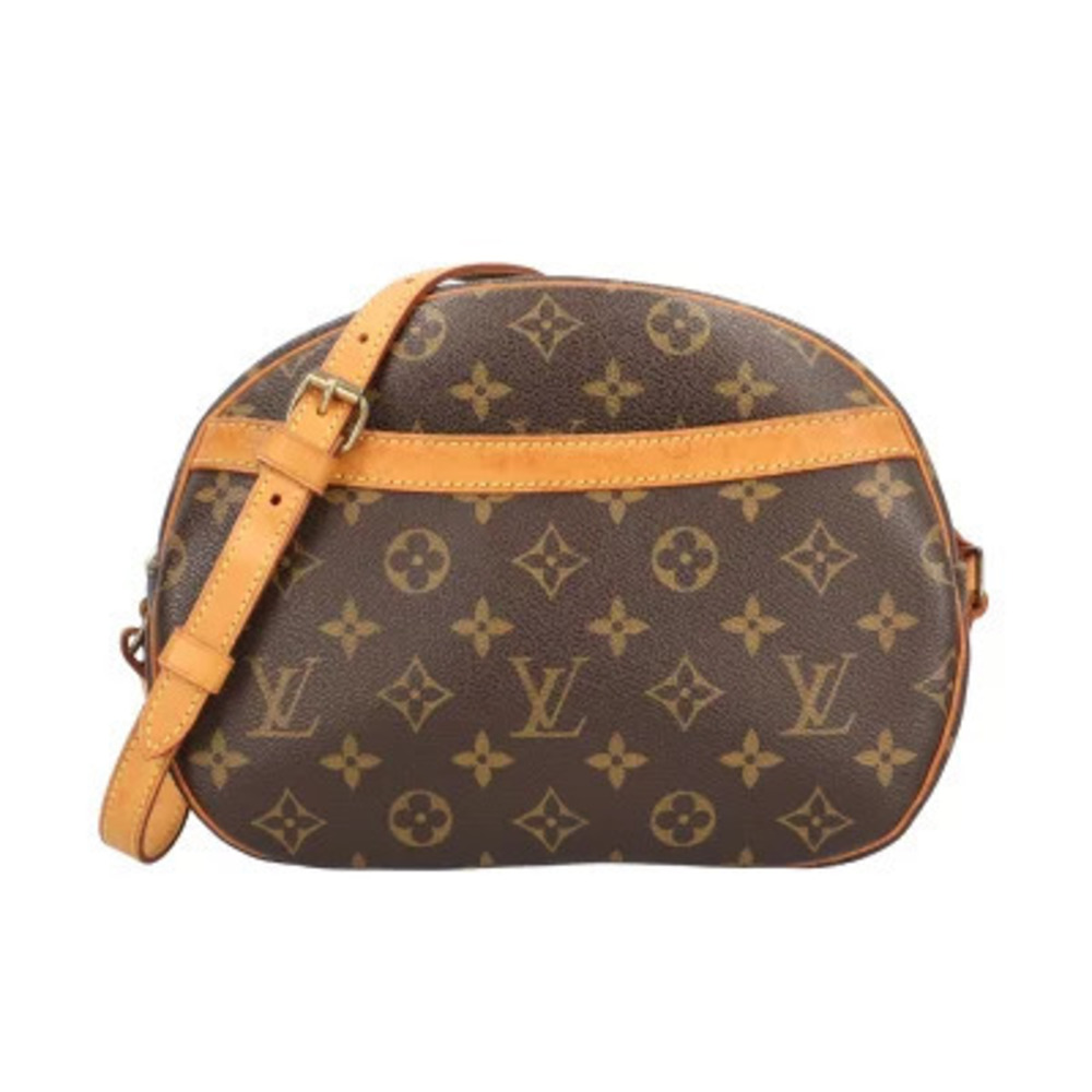 Louis Vuitton Blois Monogram Shoulder Bag Canvas Brown